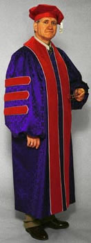 Academic regalia and doctoral tam by Cap and Gown Direct